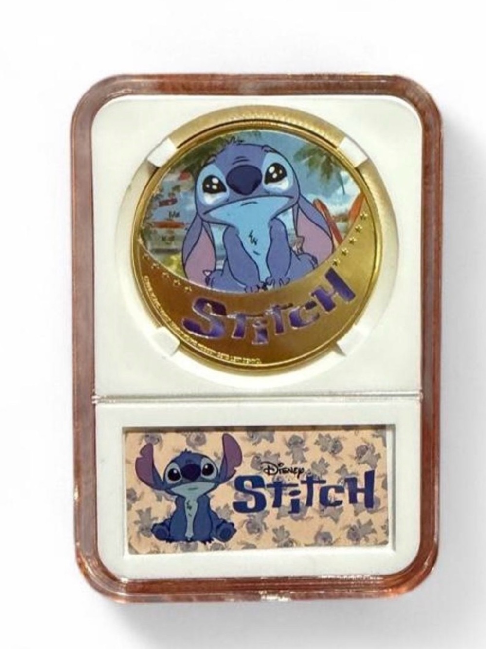 Disney Stitch Collector Coin - Blue & Gold